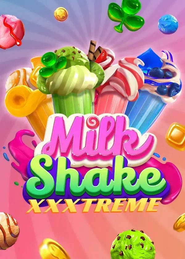 Milkshake XXXtreme slot showing colorful milkshakes
