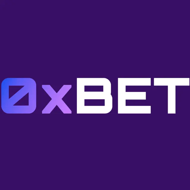 0xBet Logo on violet background