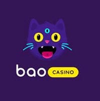 Bao casino logo in dark violet background