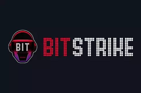 Bitstrike Logo Bitstrike Casino logo in black background