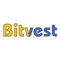Logo Bitvest casino logo in white background