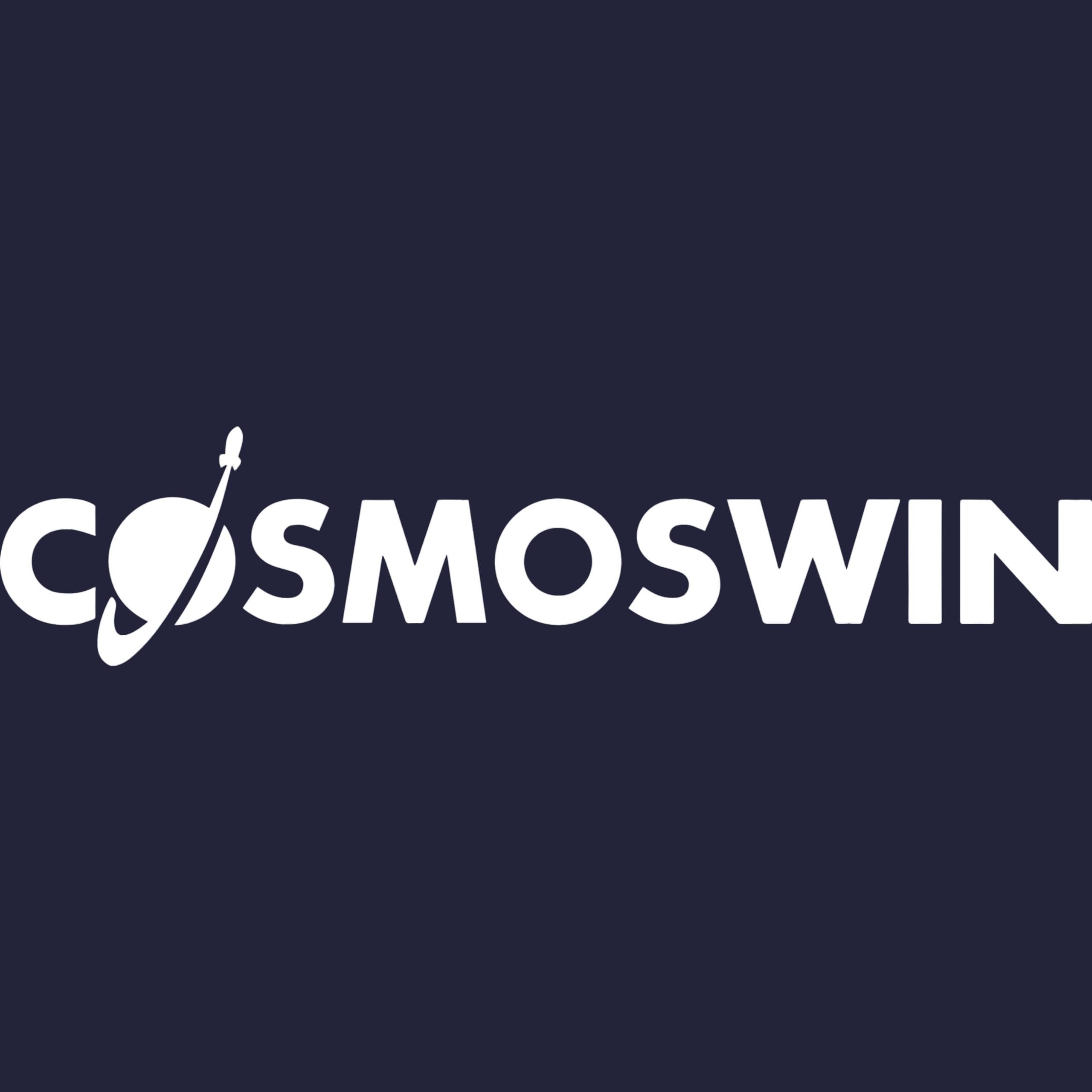 Cosmoswin logo in dark background