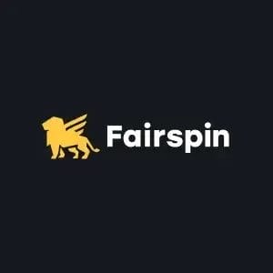 Fairspin logo in black background