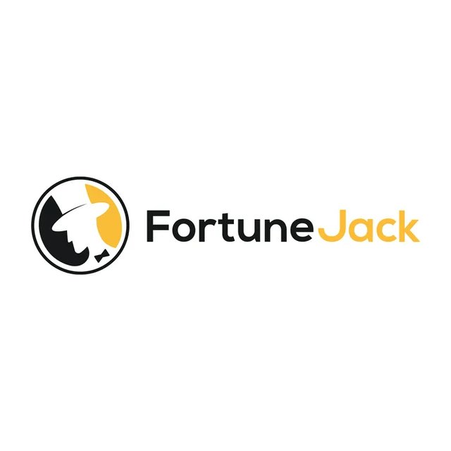 Logo FortuneJack logo in white background