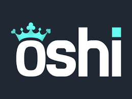 Oshi Casino logo in dark background