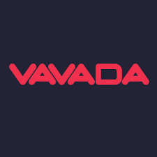 Vavada logo in black background