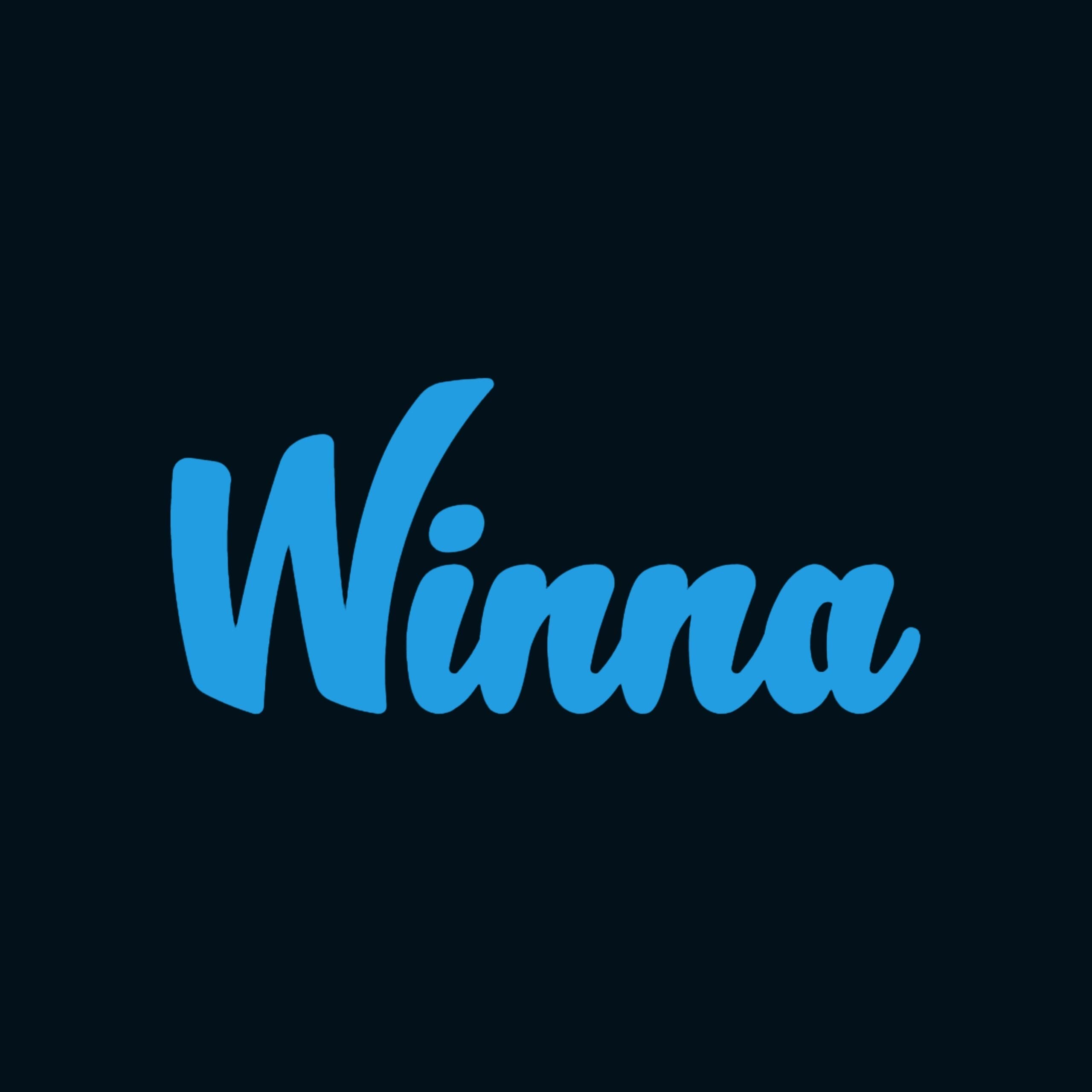 Winna Casino Logo Winna Casino logo in black background