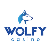 Wolfy casino logo in white background