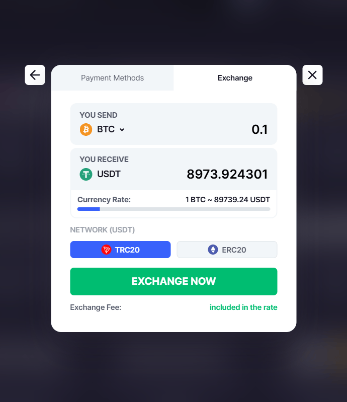 Integrated Crypto Exchange at BitStarz